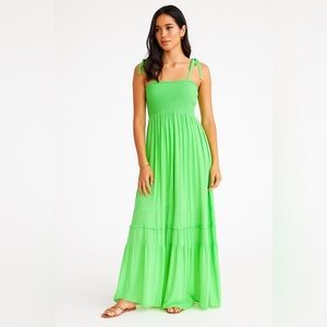 Maxi flowing Dress Green Medium